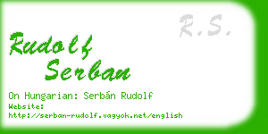 rudolf serban business card